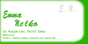 emma melko business card