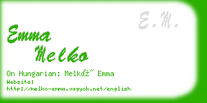 emma melko business card